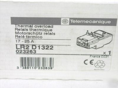 New telemecanique LR2D1322 overload relay LR2-D1322 