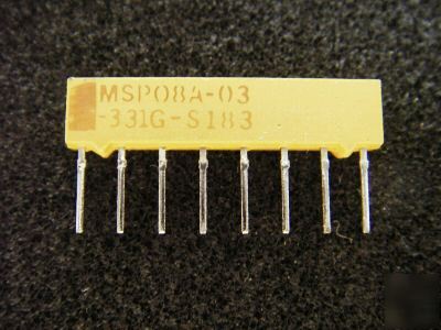  resistor network, MSP08A-03-331G, 330 ohm, 1W, 2%,100V