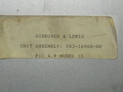 Giddings and lewis electronics pic 4.9 503-16960-00