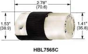 Hubbell HBL7565C twist-lock connector body