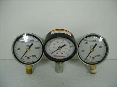 U.s.gauge series 1555 0-2000PSI westward gauge 0-100PSI