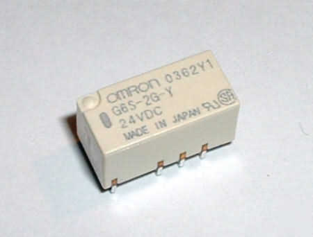 Omron smd smt relays dpdt coil:24V contact:2A pcb G6S