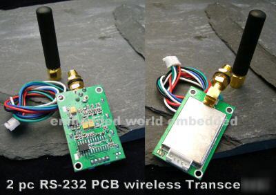 2PC RS232 wireless pcb transceiver module 1MILE range