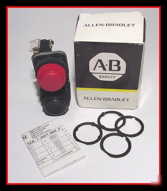 New allen-bradley 800H-FRB26A booted button switch 