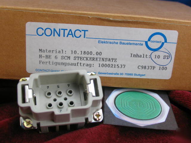 New h-be 6 ..... contact 6 pin plug connector ..... scm 