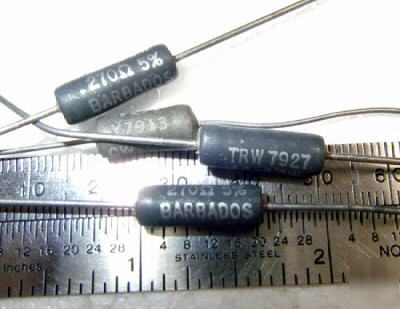270 ohm 5% @ 3 w trw wirewound resistors (25 pcs)