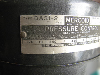 Mercoid DA31-2-R9   pressure switch #45