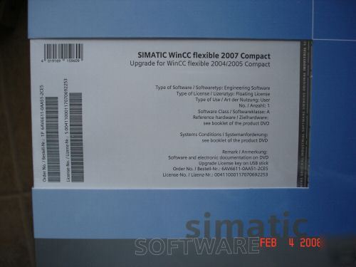 New siemens simatic wincc flexible 2007 compact, sealed