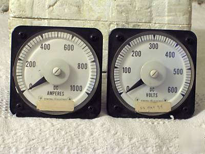 General electric/yokogawa dc 1000 amp+600 volt gauges