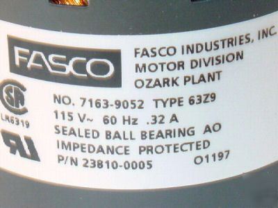 New fasco 7163-9052 6329 23810-0005 electric motor 115V 