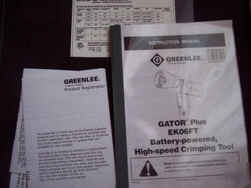 Greenlee gator - EK06AT battery powered crimper