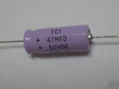 New 25 tci 50V 47UF high temp 105C axial capacitors 