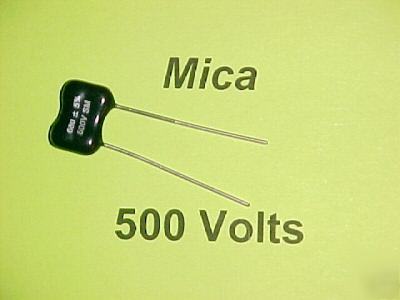 620PF at 500V dipped silver mica capacitors : qty=12