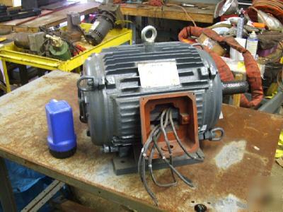 Electric motor, dual h.p. 25 and 6.3 h.p. leeson