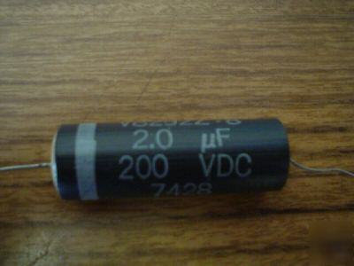 New 20PCS acu-cap 200V 2UF axial mylar capacitor 