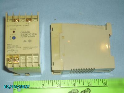 Omron S82K-0124 power supply - 100-120VAC to 24VDC 0.6A