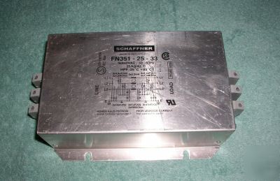 Schaffner FN351-25-33 three phase power filter emc 