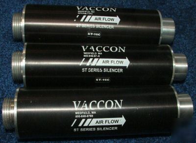 Lot of 3 vaccon air flow st series silencers