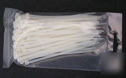 100MM white cable ties - pack of 200 pieces