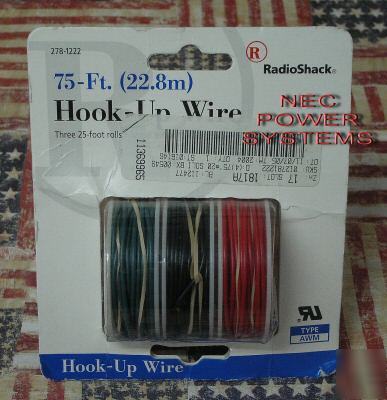New 75 ft 20 awg hook-up wire rated 300 volts 278-1222