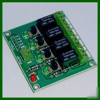 4 relay board ready for your pic, avr project - 12V