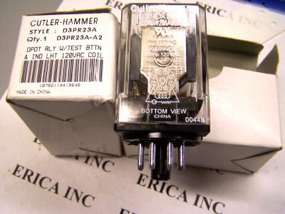 Cutler hammer D3PR23A relay w test button indicator lgt