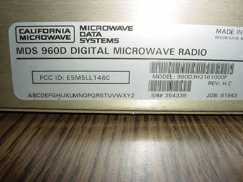 Mds 960D digital microwave radio + mx-2000 multiplexer