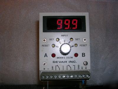 Devar model 332-w alarm controler with 10 amp relays