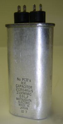 Matsushita hv capacitor 212914KU-5 - 0.91UF/2100WVAC 