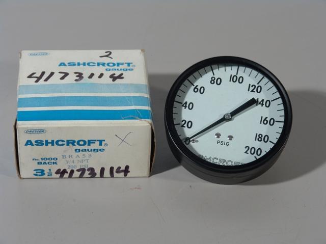 Ashcroft psig gauge 0-200PSI 1/4