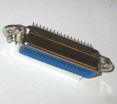 36-way centronics ieee socket pcb mount connector