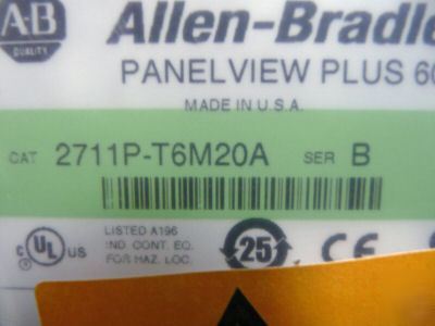 New factory sealed ab panelview plus 2711P-T6M20A b 