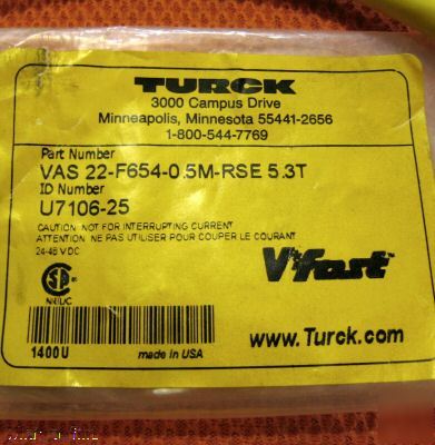 New turck VAS22-F654-0.5M-rse 5.3T valve connector