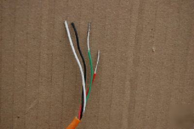 ORANGE4/c-wire-20AWG-cable-sheilded teflon-2259'silver 