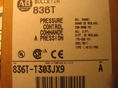 Allen bradley 836T-T303JX9 pressure control switch