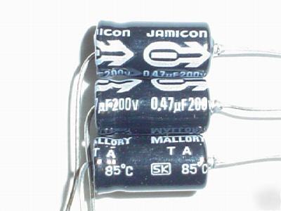 New 300PCS 200V 0.47UF mallory jamicon axial capacitors 