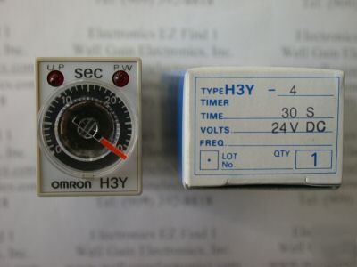 Omron H3Y-4-24V 0.1-30S / 12VDC 0-10S timer 4PDT 3A250V