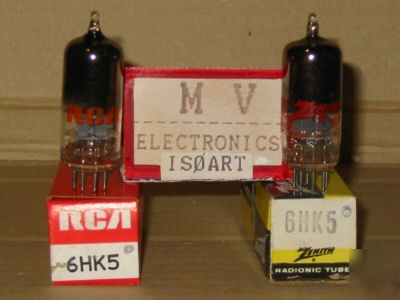 2 tubes 6HK5 rca+zenith - valvole rÃ¶hren lampes 
