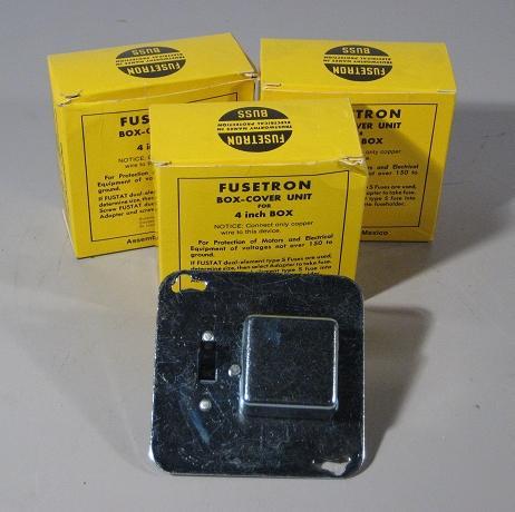 Fusetron 4 inch box cover unit lot of 3 