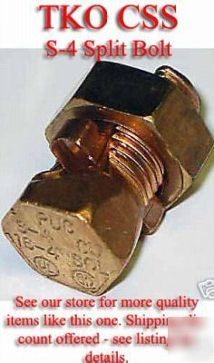 Lot of 10 copper alloy split bolt connector type s-4
