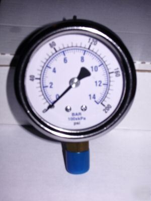 Lot of 9 pressure gauges, 2.5