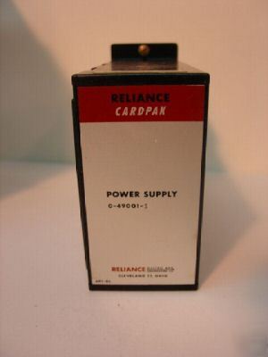 Reliance power supply cardpak 0-49001-1 ref#1547