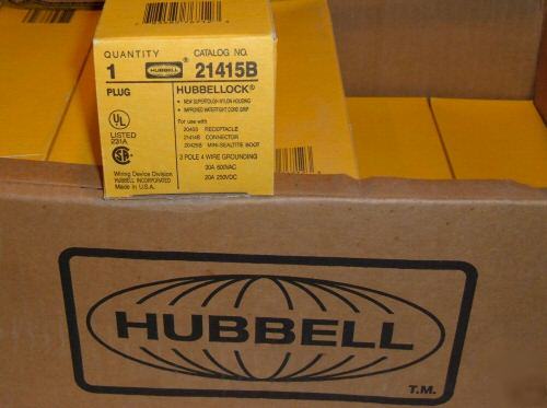 New hubbellock plug HBL21415B 30A 600 vac 3P 4W 21415B 