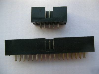 40 pin shrouded idc male header (10 pieces)