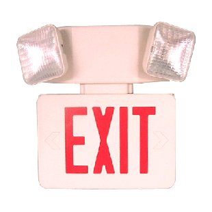 Combo led exit sign plus emergency lights/ E4OCR