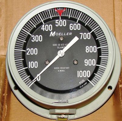 Moeller pressure gauge~shock resistant~k-monel~ 
