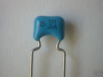 100PF 5% 50V C0G/NP0 radial ceramic caps - 25 pc lots