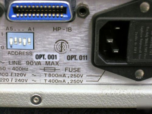 Agilent 8158B 850NM optical step attenuator opt.001,011