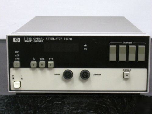 Agilent 8158B 850NM optical step attenuator opt.001,011