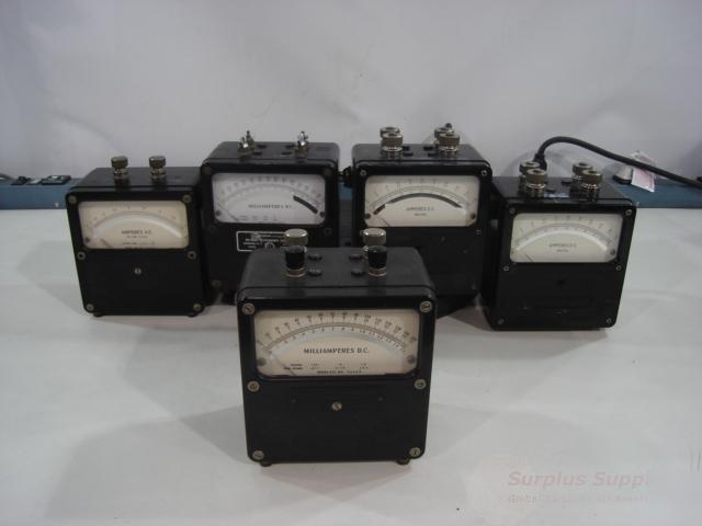 5 - weston dc 4-931 amperes dc meters 1-433
